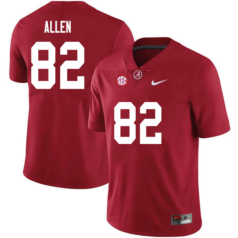 Alabama Crimson Tide Men's Chase Allen #82 Crimson NCAA Nike Authentic Stitched 2020 College Football Jersey KF16C23YE